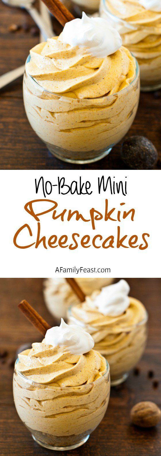 No Bake Mini Pumpkin Cheesecakes – So simple to make and so delicious! (Theres a good reason this recipe has been pinned over