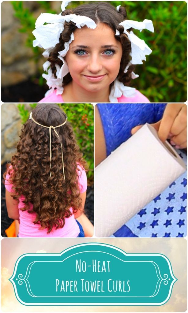 No Heat Paper Towel Curls | Cute Girls Hairstyles