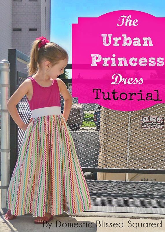 Scattered Thoughts of a Crafty Mom: Guest Post: Urban Princess Dress Tutorial from Domestic Bliss Squared