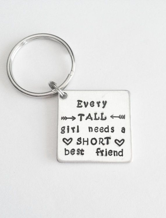 Short and Tall Best Friends Keychain by Eight9Designs on Etsy, $9.00 @Casey Bishop