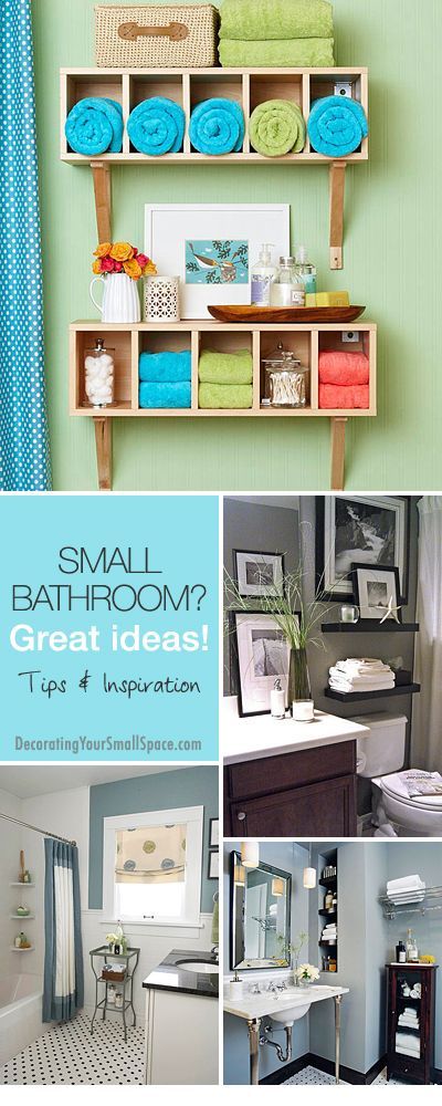 Small Bathroom ~ Great Ideas!  Tips, Ideas  Inspiration!