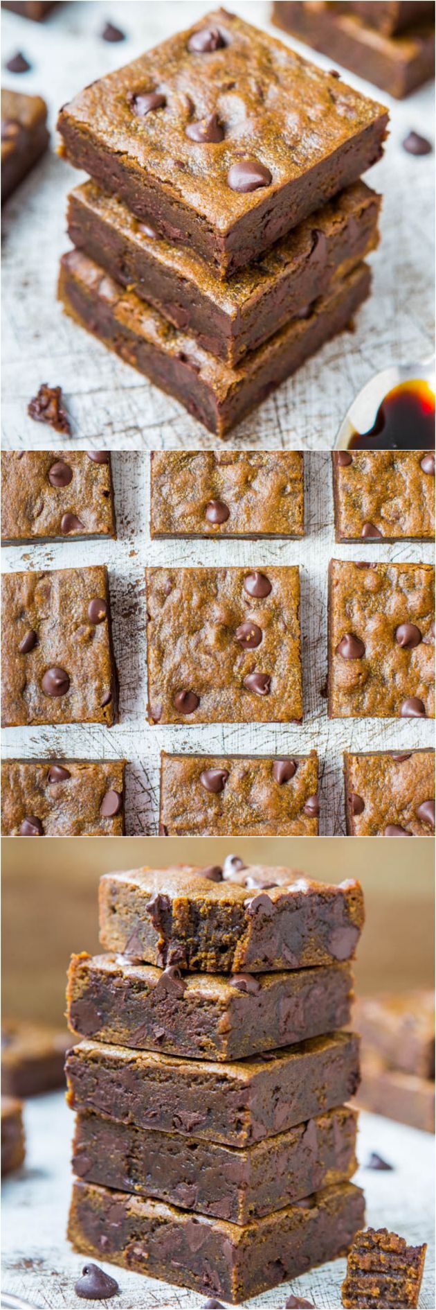 Soft and Chewy Gingerbread Molasses Chocolate Chip Bars – Rich, chocolaty & like eating a piece of molasses fudge!