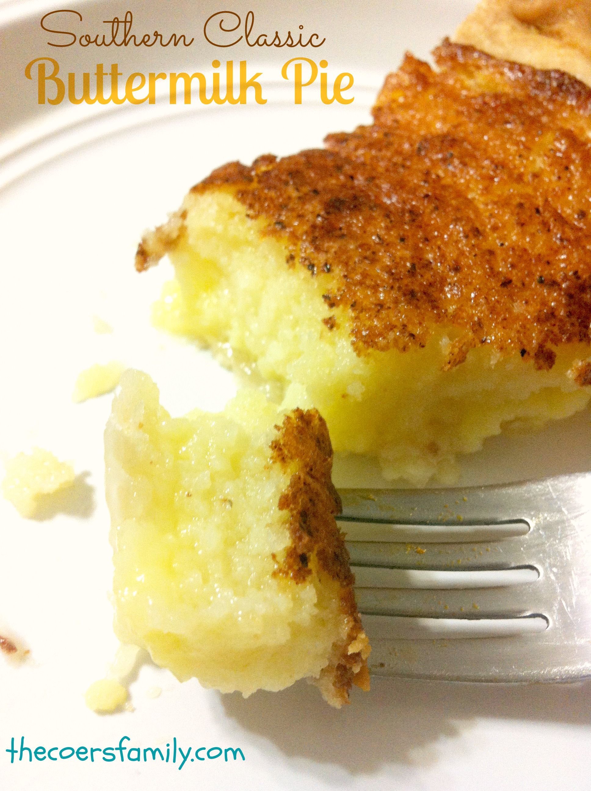 Southern Classic Buttermilk Pie – ok, friends I made this today (from my Pinterest archives), and it was easy and tastes awesome!!