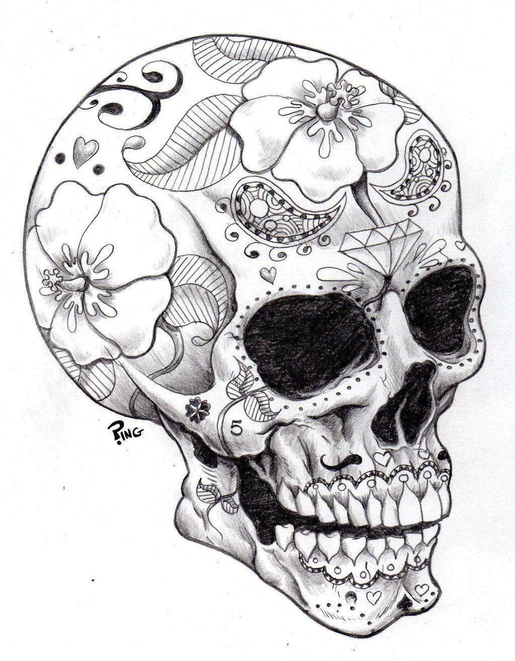 Sugar Skulls Coloring Pages | Printable Coloring Pages