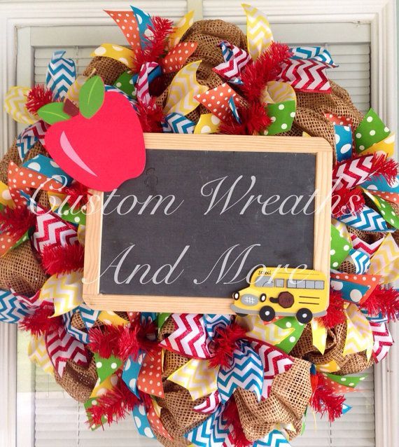 Teachers Wreath for Classroom by CustomWreathsAndMore on Etsy, $95.00