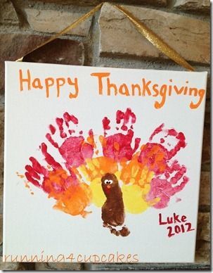 Thanksgiving Craft– Could I get Adiyan to let me paint and print him like this?!? Well never know till we try, right?! Hhh.