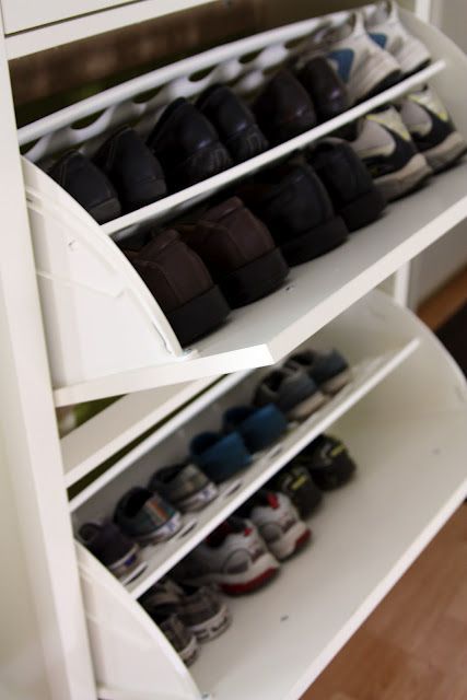 THe best idea for storing shoes and keeping them out of sight  MUDROOM