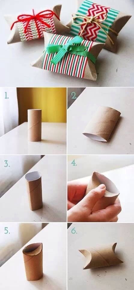 This is the best idea Ive ever seen for empty toilet rolls. Present boxes. How clever.