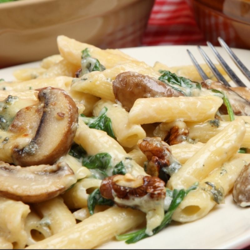This recipe for Mushrooms Florentine is delicious on pasta or rice