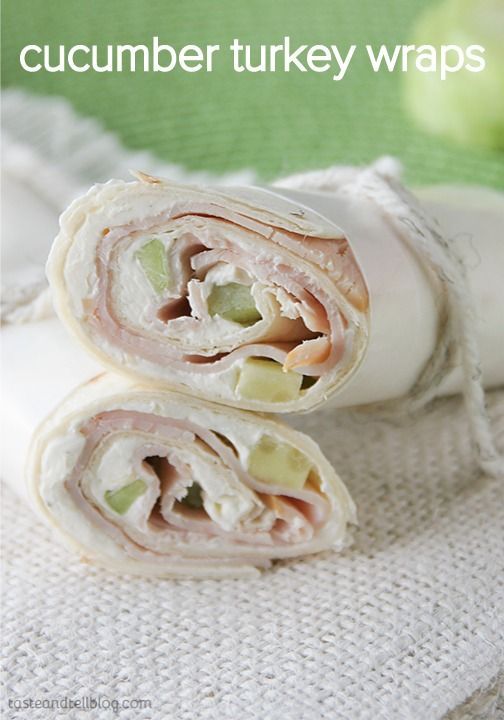 Try these Cucumber Ranch Turkey Wraps for lunch today!   Make it with fresh turkey, cucumbers, and ranch cream cheese.