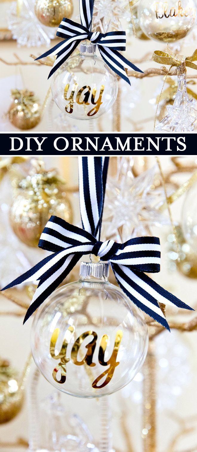 Tutorial: How to make personalized, monogrammed, and custom ornaments for the Christmas tree! DIY!