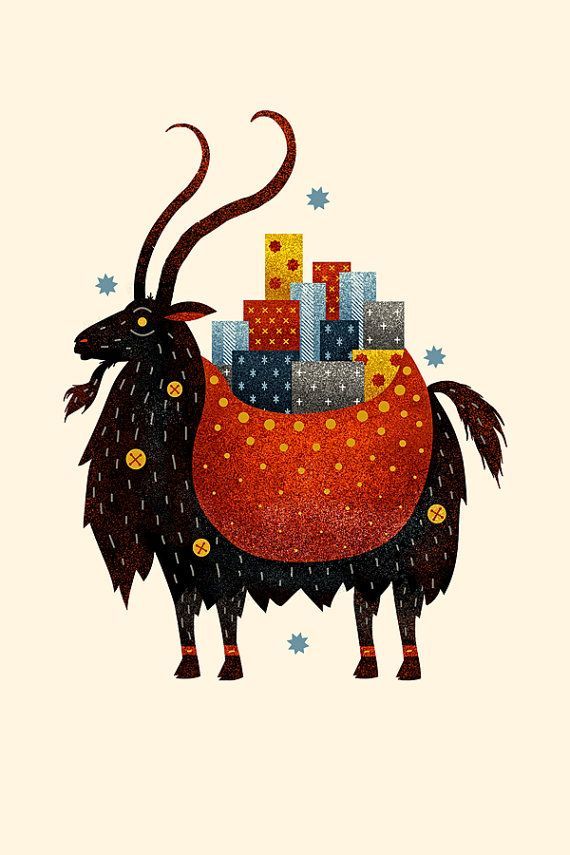 (Yule Goat by Scott Benson) The Yule Goat is a Scandinavian tradition that predates the arrival of Christianity in Northern