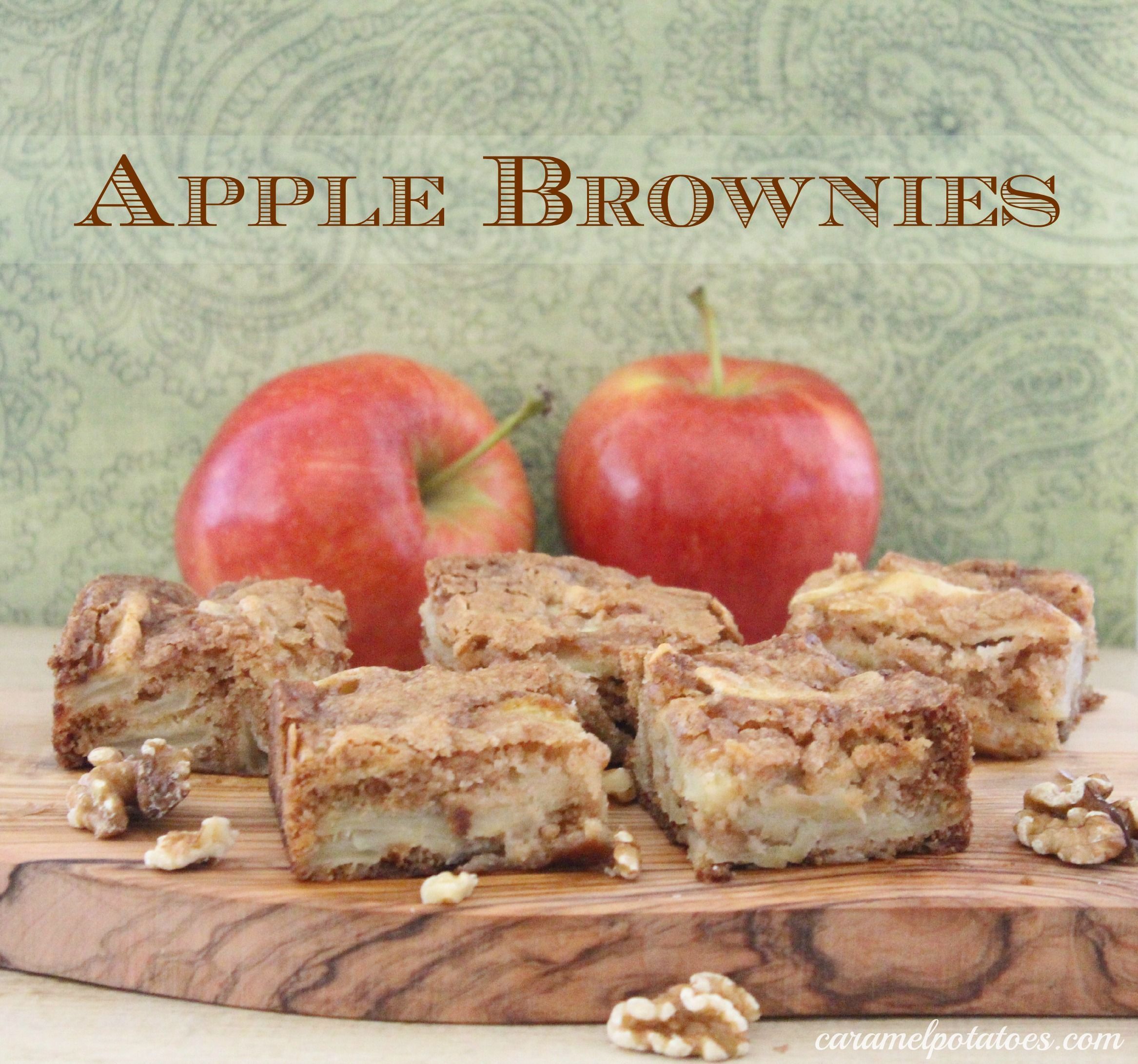 Apple Brownies.  These moist and delicious blondies are quick and fabulous!