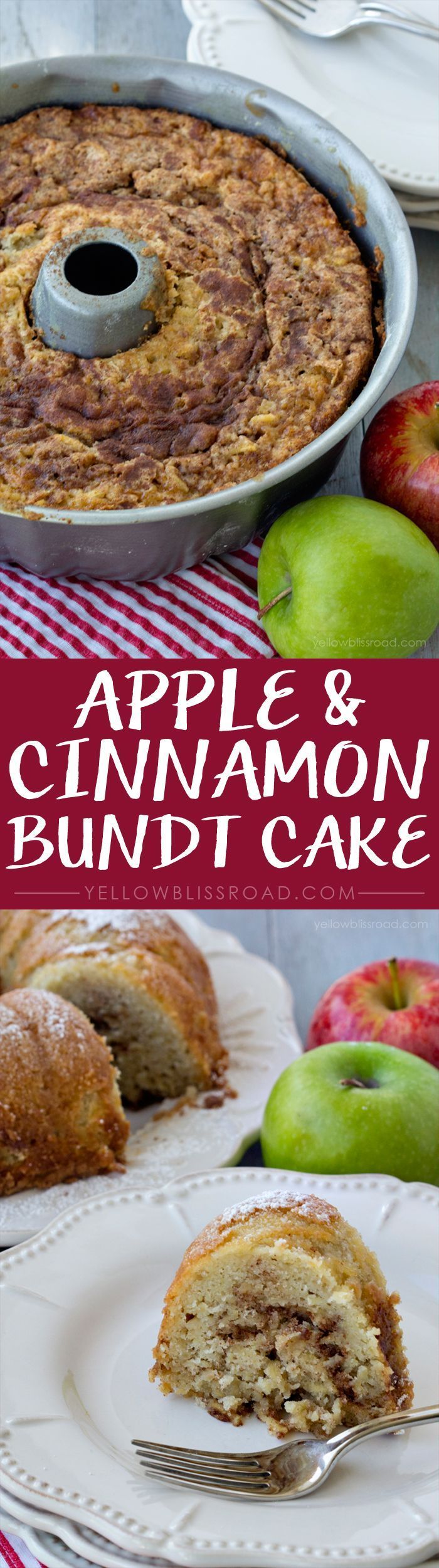 Apple & Cinnamon Bundt Cake – Not too sweet and a perfect dessert for fall!