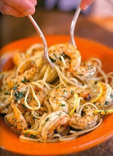 Barefoot Contessa’s Linguine With Shrimp Scampi. Another pinner said “Hands down, my family’s favorite thing I cook.”