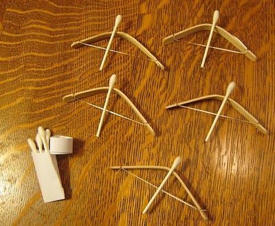 Bows and arrows that really shoot far from popsicle sticks, dental floss, and q tips!