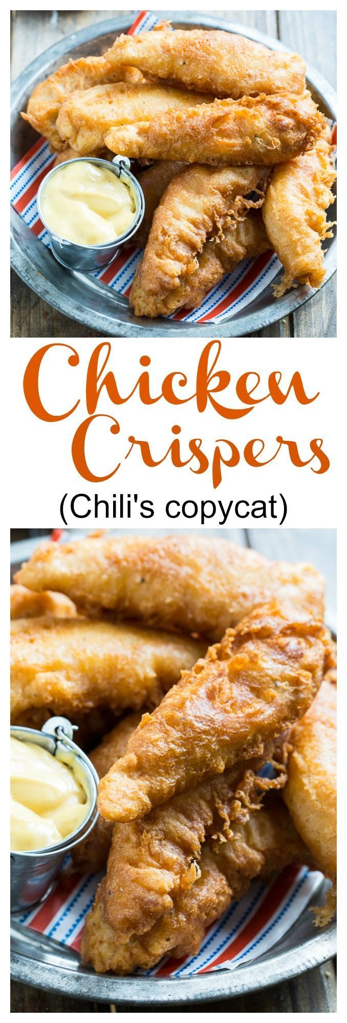 Chicken Crispers (Chili’s copycat) – super flavorful chicken tenders. This batter is really awesome and has a nontraditional
