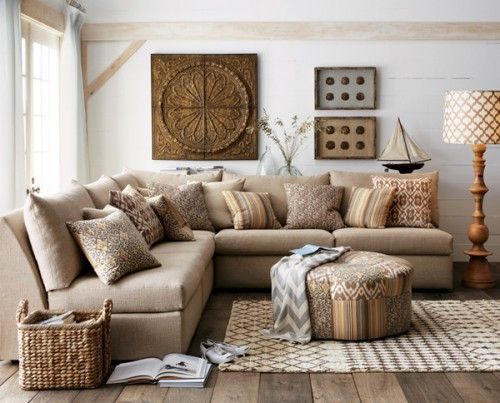 Cottage Style Sofas | … with beige colour to make harmony with the cottage style furniture
