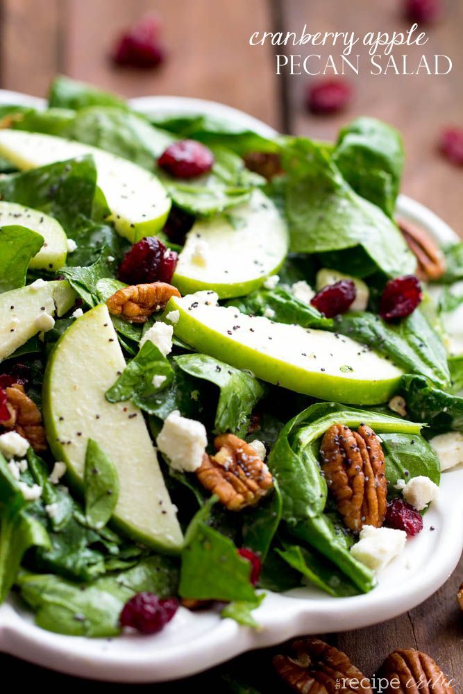 Cranberry Apple Pecan Salad with Poppyseed Dressing