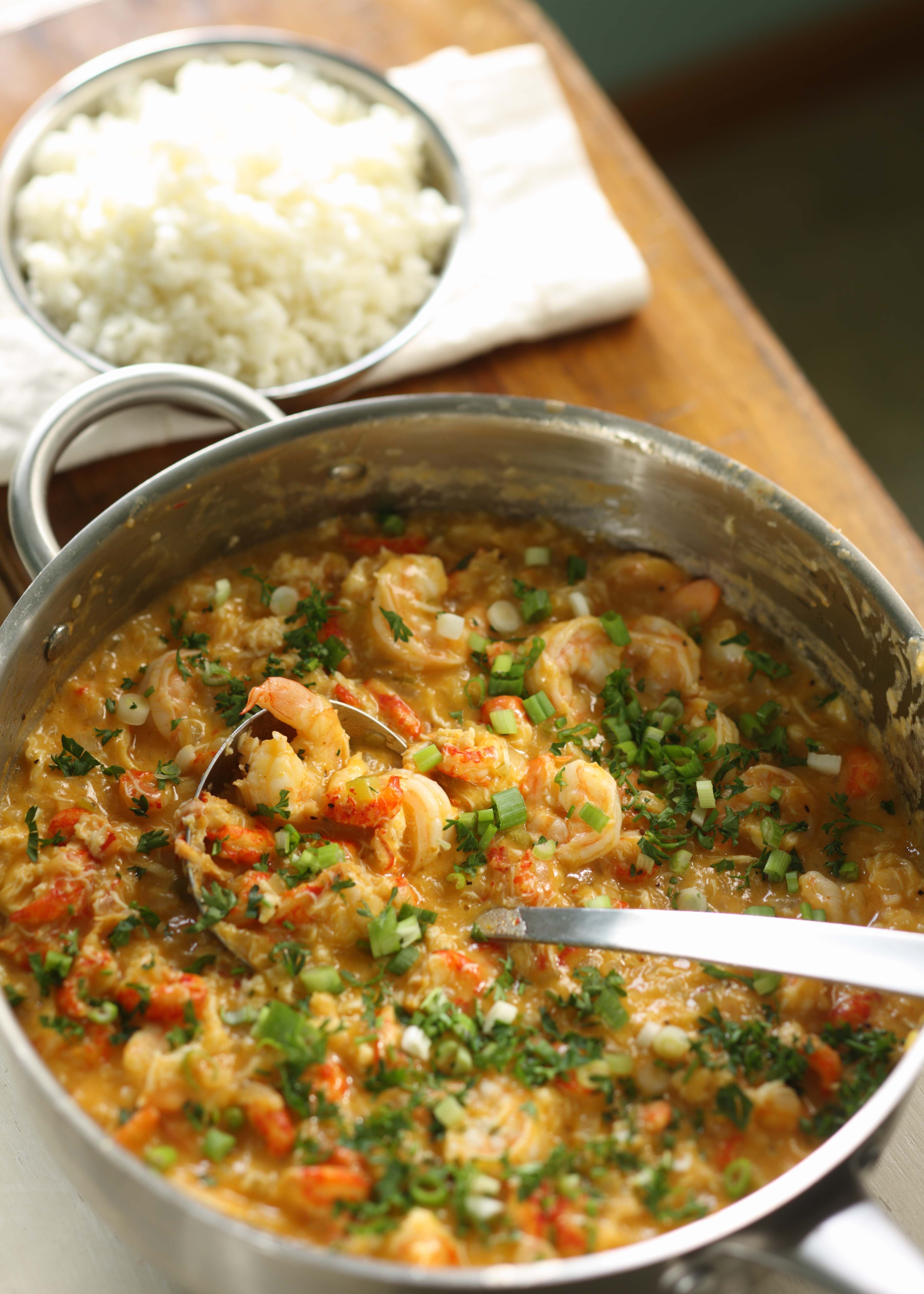 Crawfish, Shrimp, and Lump Crabmeat Etouffee.     A delicious nod to the Delta influences in Best Picture nominee “Beasts of the