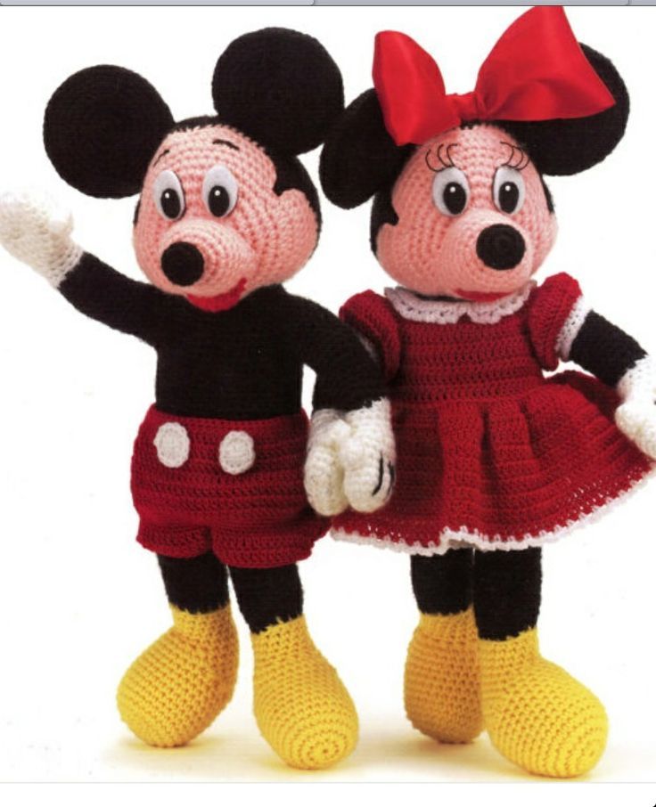 Disney Home, Mickey & Minnie Dolls, Crochet