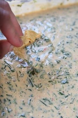 Dangerous!!! Hot spinach queso dip-in the crock pot!…great for football parties