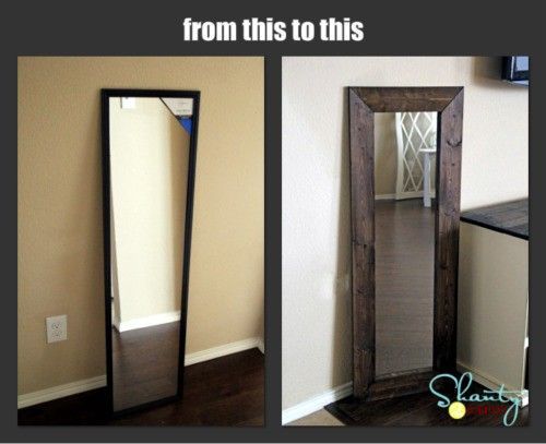 DIY #mirror, would be great hung horizontally and engraved.
