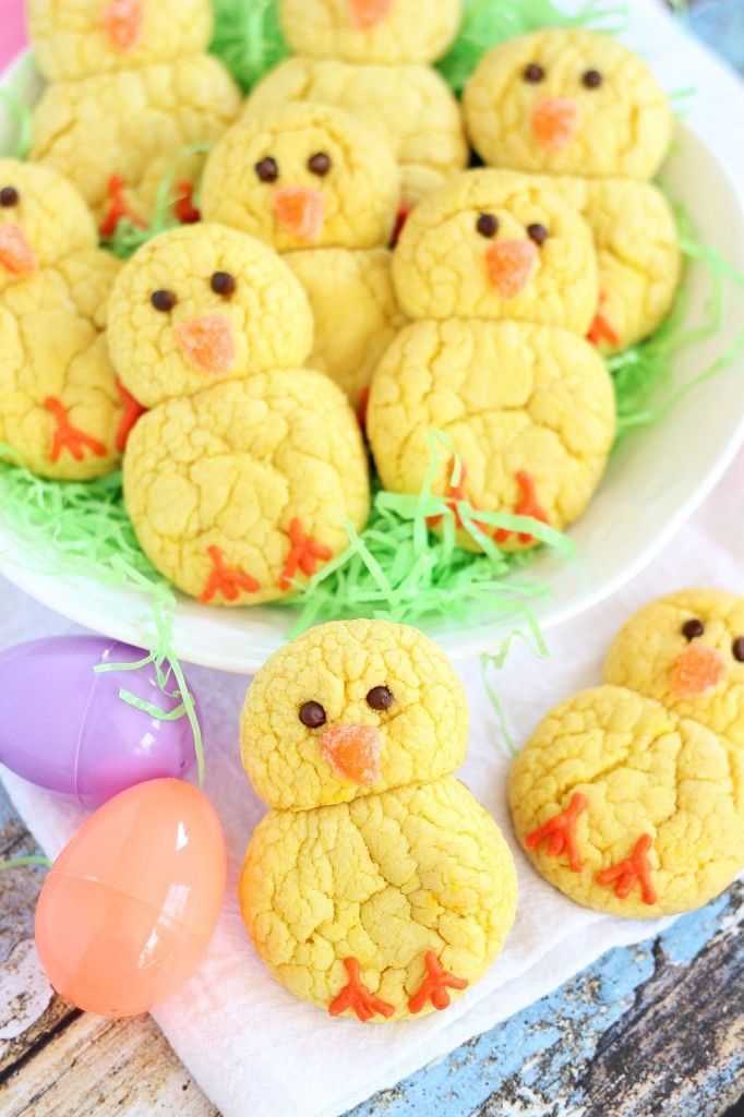 EASTER CHICKS LEMON COOKIES! Super simple and easy to make! Perfect for Easter!