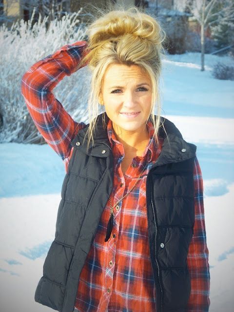 Flannel and puffy vests… Making a comeback!