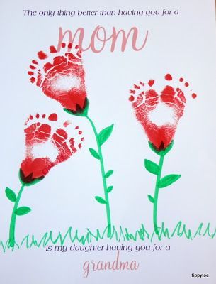 Footprint flowers and other crafts kids can make with their prints.