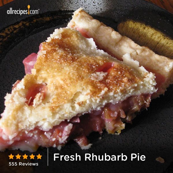 Fresh Rhubarb Pie | “This is the best pie that Ive ever tasted. I used purchased refrigerated pie crust. Most pies and desserts