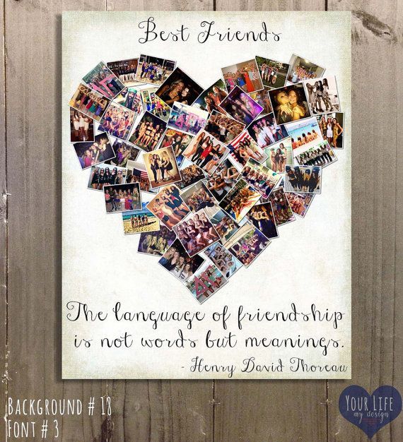 Gift for Best Friends, Personalized Gift, Photo Collage, Gift for Sister, Sorority Gifts , Personalized Birthday Gift, Maid of