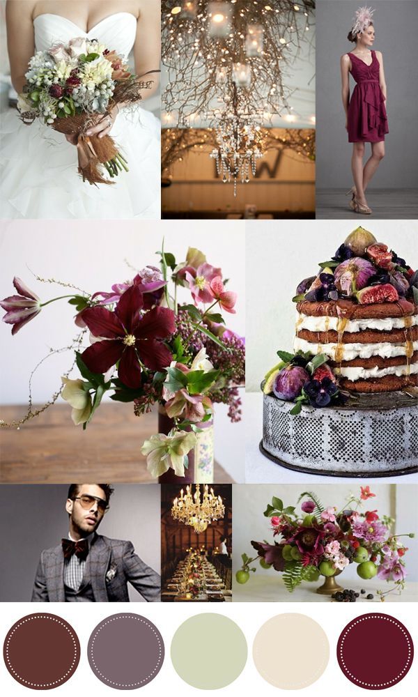 La Fleur Vintage: Color Love: Pomegranate and Fig for a Fall Wedding