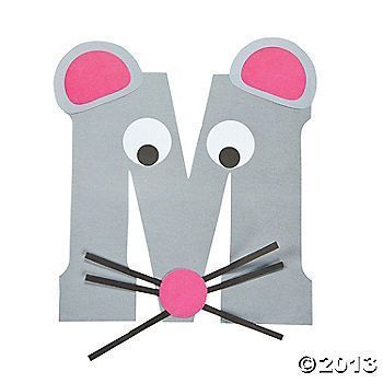 “M Is For Mice” Letter M Craft Kit..this is so cute to do with every letter and then make a book out of them at the end of the