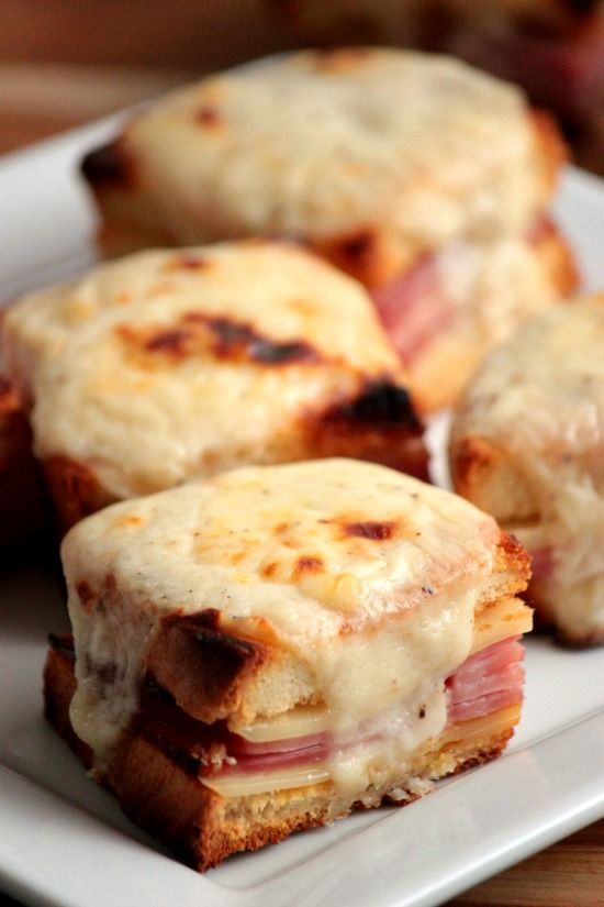 Mini Croque Monsieurs (Baked Ham and Cheese with Bechamel Sauce): Perfect on a buffet or for brunch.