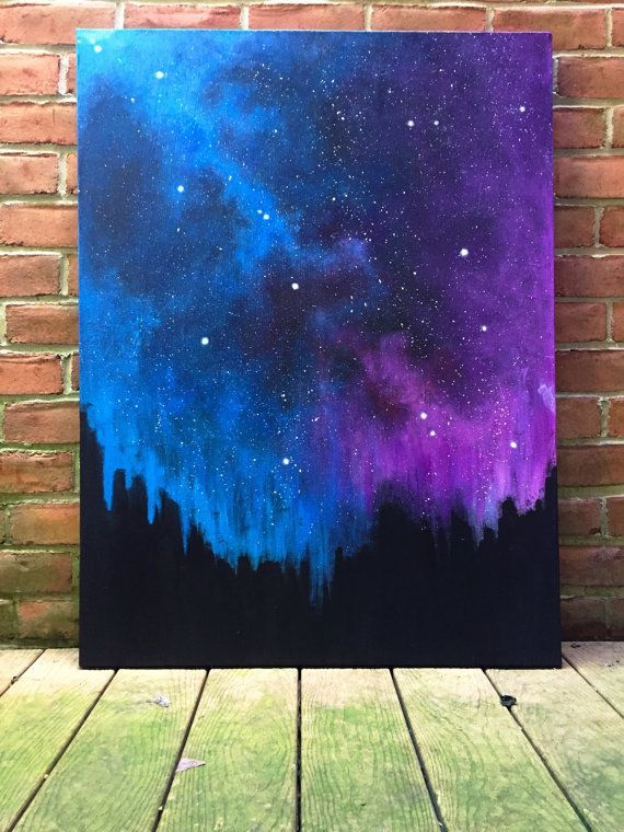 Original 40 x 30 x 1.5 painting, acrylic on hand-stretched canvas. There is no unknown magic like the complexities of outer space.
