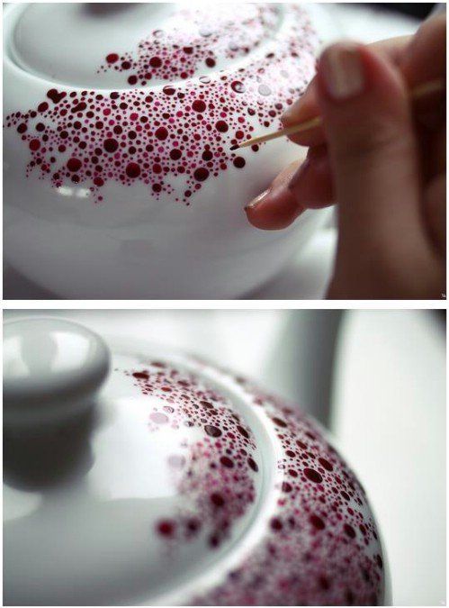 Paint a Porcelain Teapot – 20 of the Most Adorable DIY Kitchen Projects You’ve Ever Seen