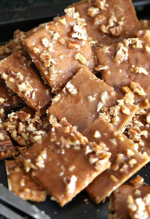 Praline Crack ~ Completely addictive praline bark…perfectly sweet and crunchy/chewy perfection!