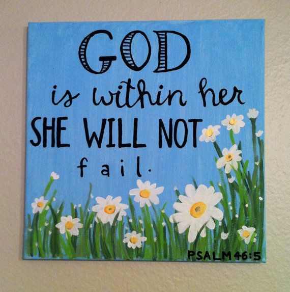 Psalm 465 God is within her she will not by HandicraftsOFHeather, $25.00