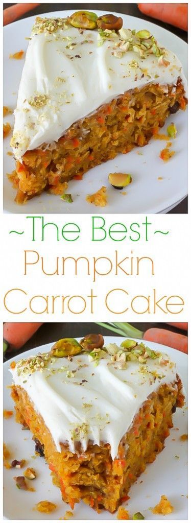 Pumpkin Carrot Cake with Cream Cheese Frosting – This is THE BEST Carrot Cake I’ve ever had!