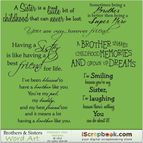 Brother Quotes From Older Sisters -   Awesome brother and sister quotes