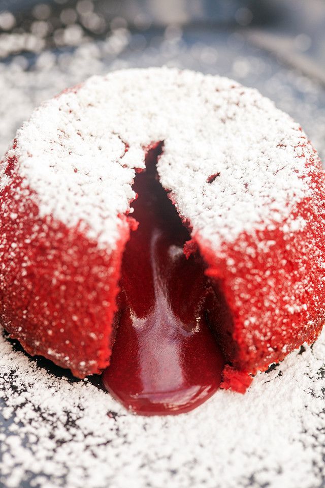 Red Velvet Molten Lava Cakes. Just delicious!