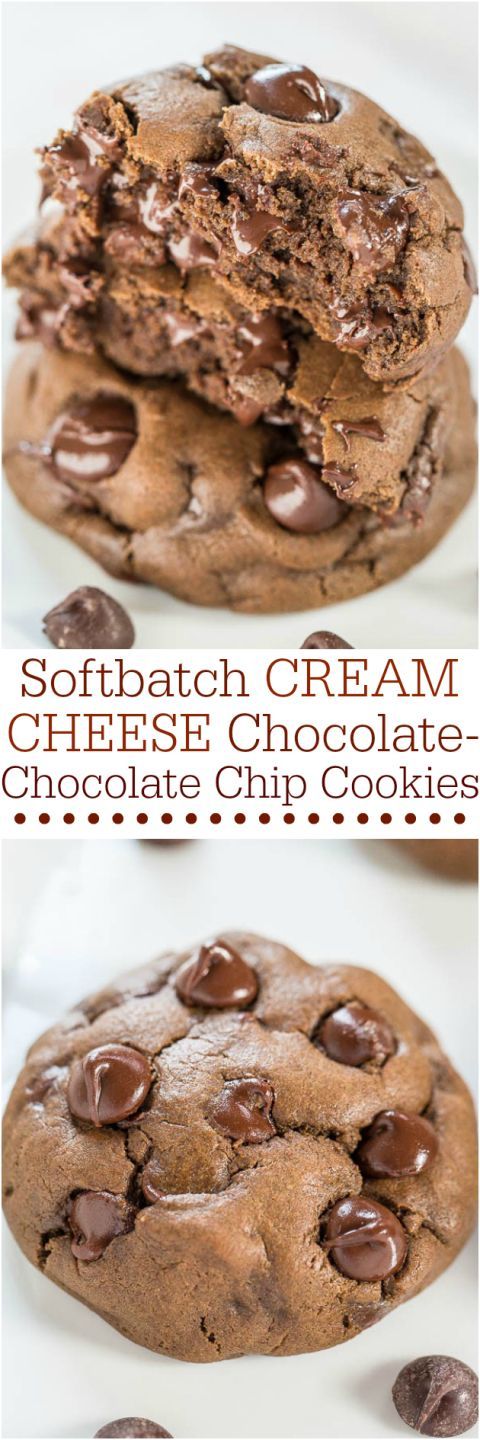 Softbatch Cream Cheese Chocolate-Chocolate Chip Cookies – Cream cheese keeps them super soft! Say hello to your new favorite