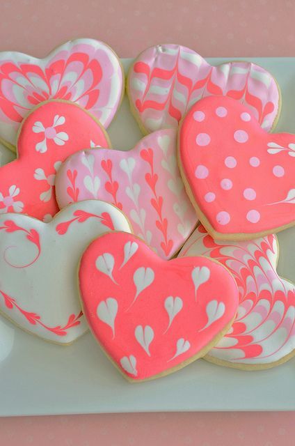 Sugar Cookie Hearts  Pennies on a Platter I love pretty cookies, but I get overwhelmed by too many steps.  These are pretty AND