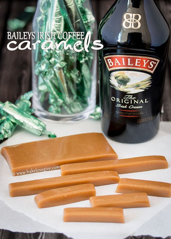 The very idea of this makes my mouth water.  Bailey’s Irish coffee caramels – bake.love.give.