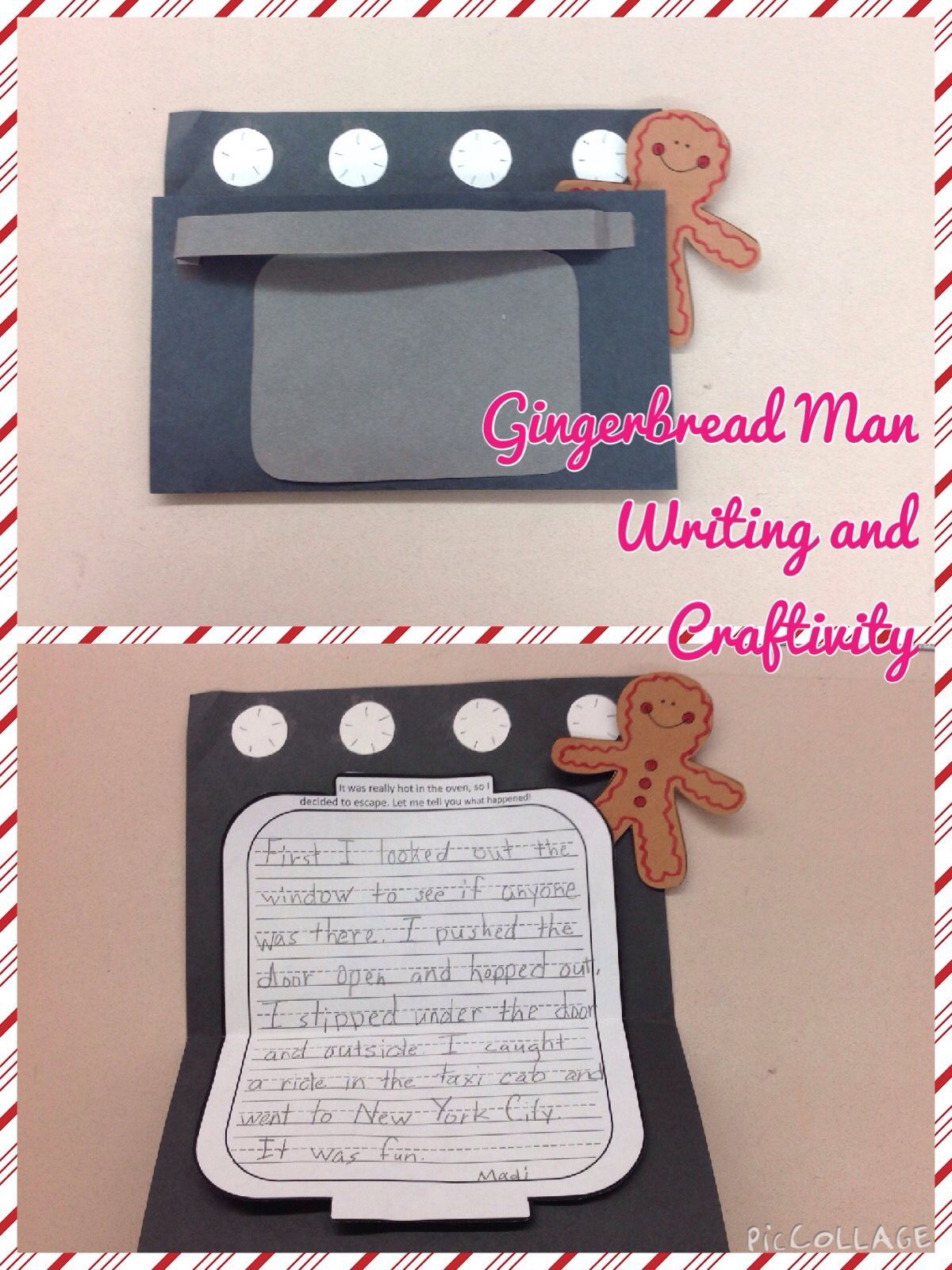 This writing and craft is so fun for the students! The oven door opens up to display their writing!