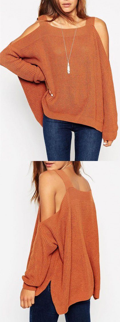 Try something different this season Cool Spring Cold Shoulder Jumper