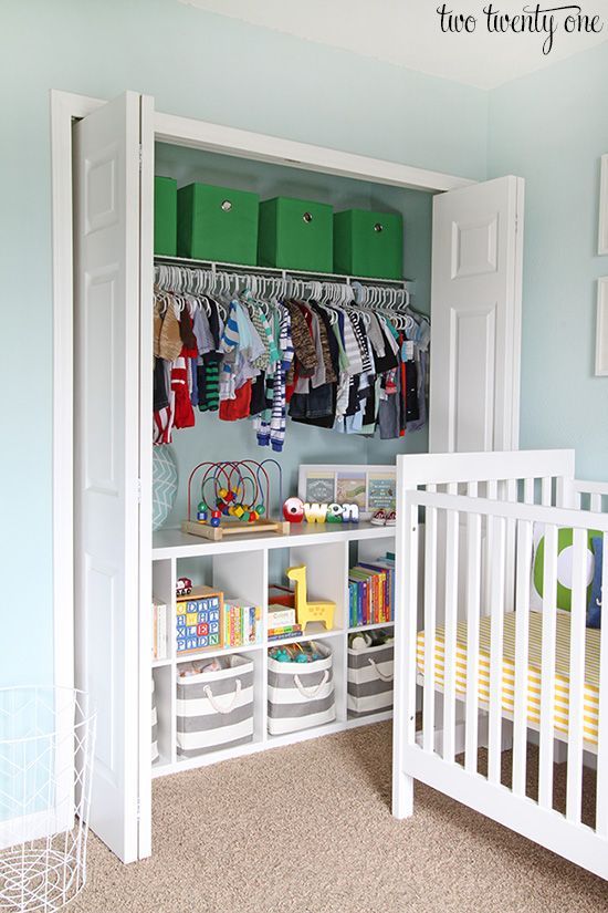 yes – this IS a nursery – but it would also be a good idea for the closet in a craft room, right?
