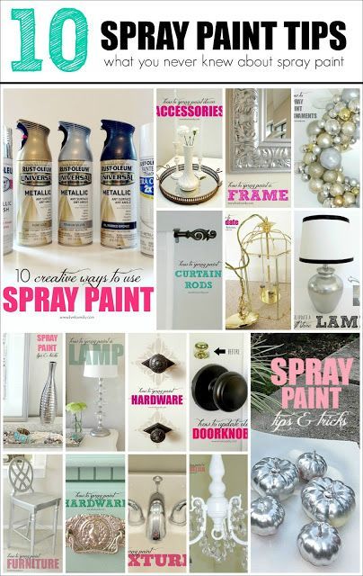 10 Spray Paint Tips: what you never knew about spray paint. So good to know! Read before your next project!
