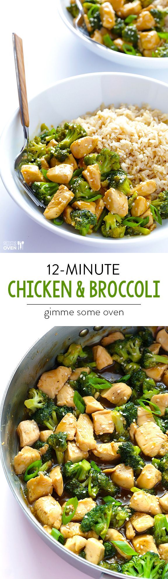 12-Minute Chicken & Broccoli — quick and easy to prepare, and perfect when served over rice or quinoa or just plain!